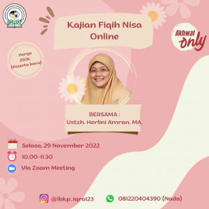 Read more about the article Kajian Fiqih Nisa Online 2023