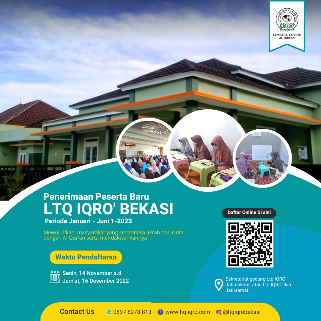 You are currently viewing PENERIMAAN PESERTA BARU LTQ IQRO’ 1-2023