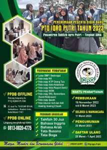 Read more about the article PPDB PTQ IQRO’ PUTRI Tingkat SMA Tahun Ajaran 2023/2024